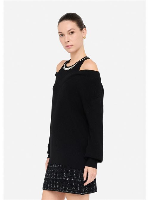 Maglione con ricami gioiello LIU JO | MF5126MA85Q/22222